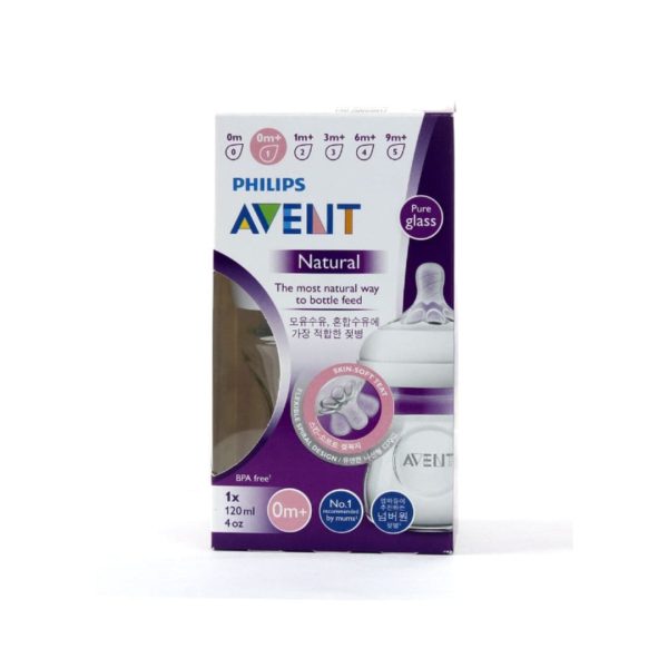 Bình sữa Philips Avent Natural thủy tinh cổ rộng