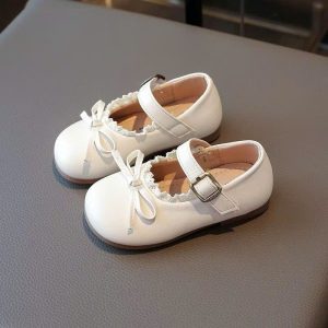 Giày búp bê nơ phối ren